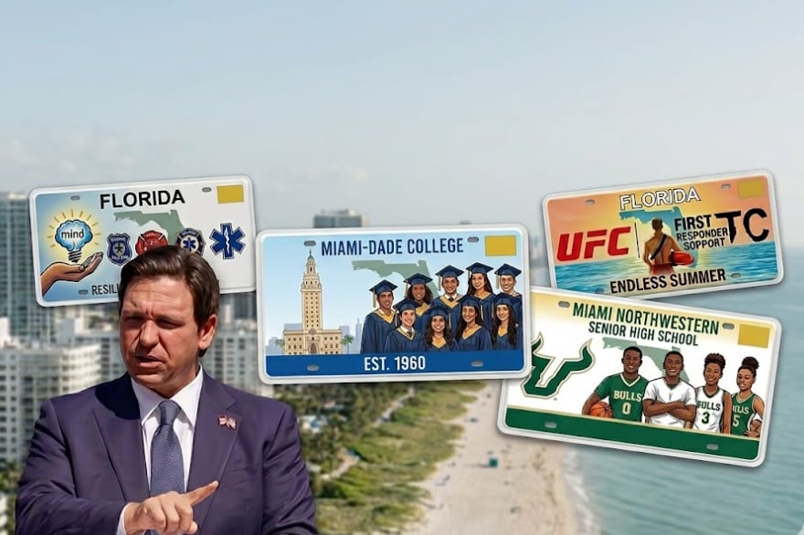 como-la-nueva-ley-de-placas-de-ron-desantis-beneficiara-a-miles-de-familias-latinas-en-florida